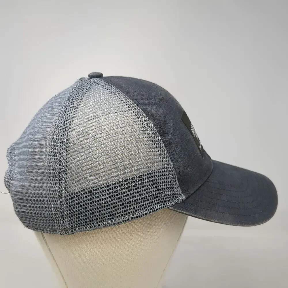 The North Face Trucker Hat Gray OSFM Mesh Snapback Logo Fine Alpine Equipment